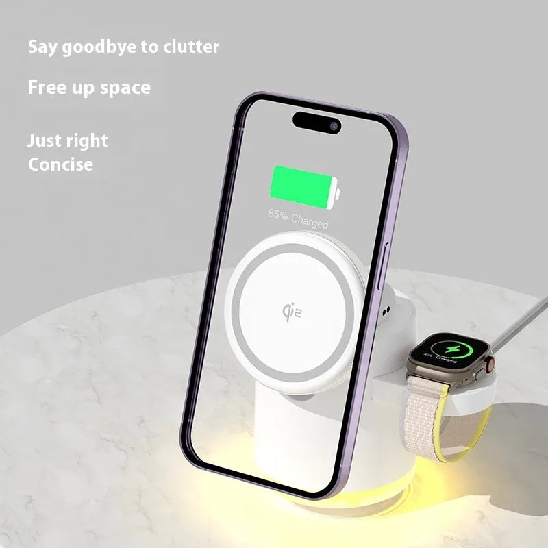 Folding Magnetic Three-in-one Wireless Charger - Bellarte Enchanté Folding Magnetic Three-in-one Wireless Charger
